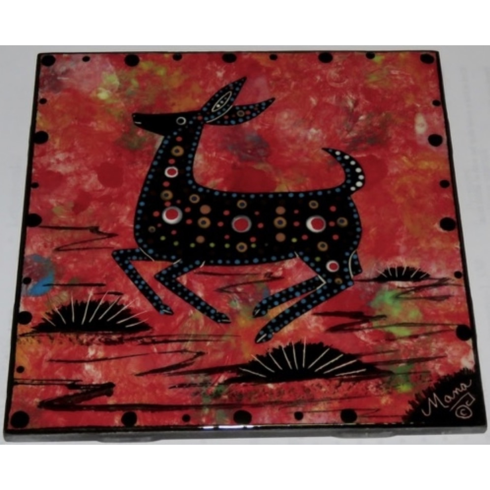 Tile with Deer - Image 3
