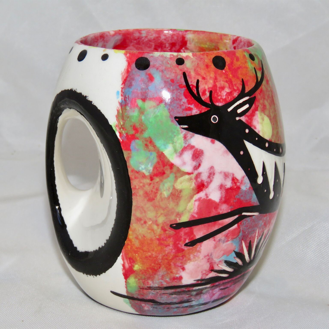 Owl Mug with Running Deer - Image 2