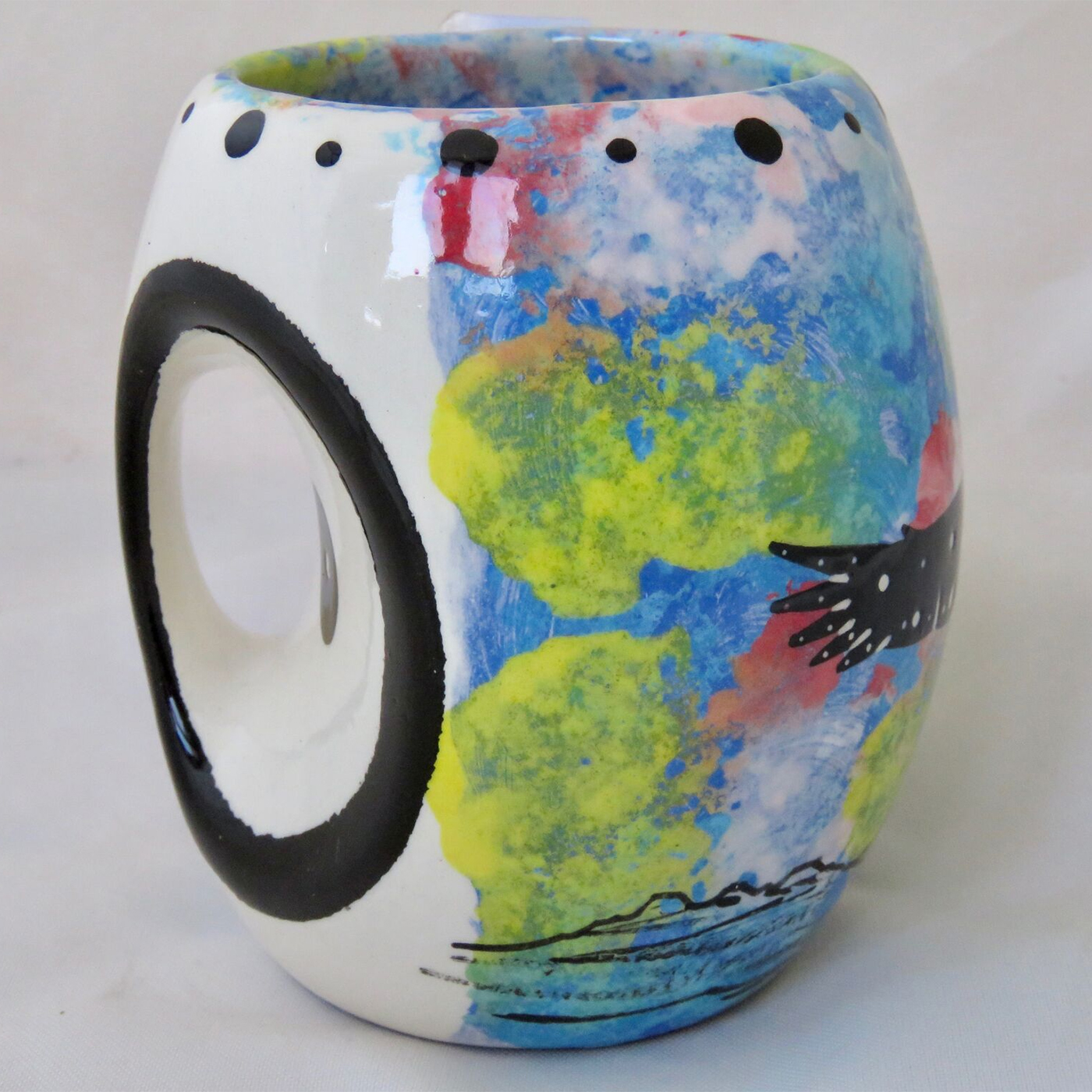 Owl Mug with Hawk - Image 2