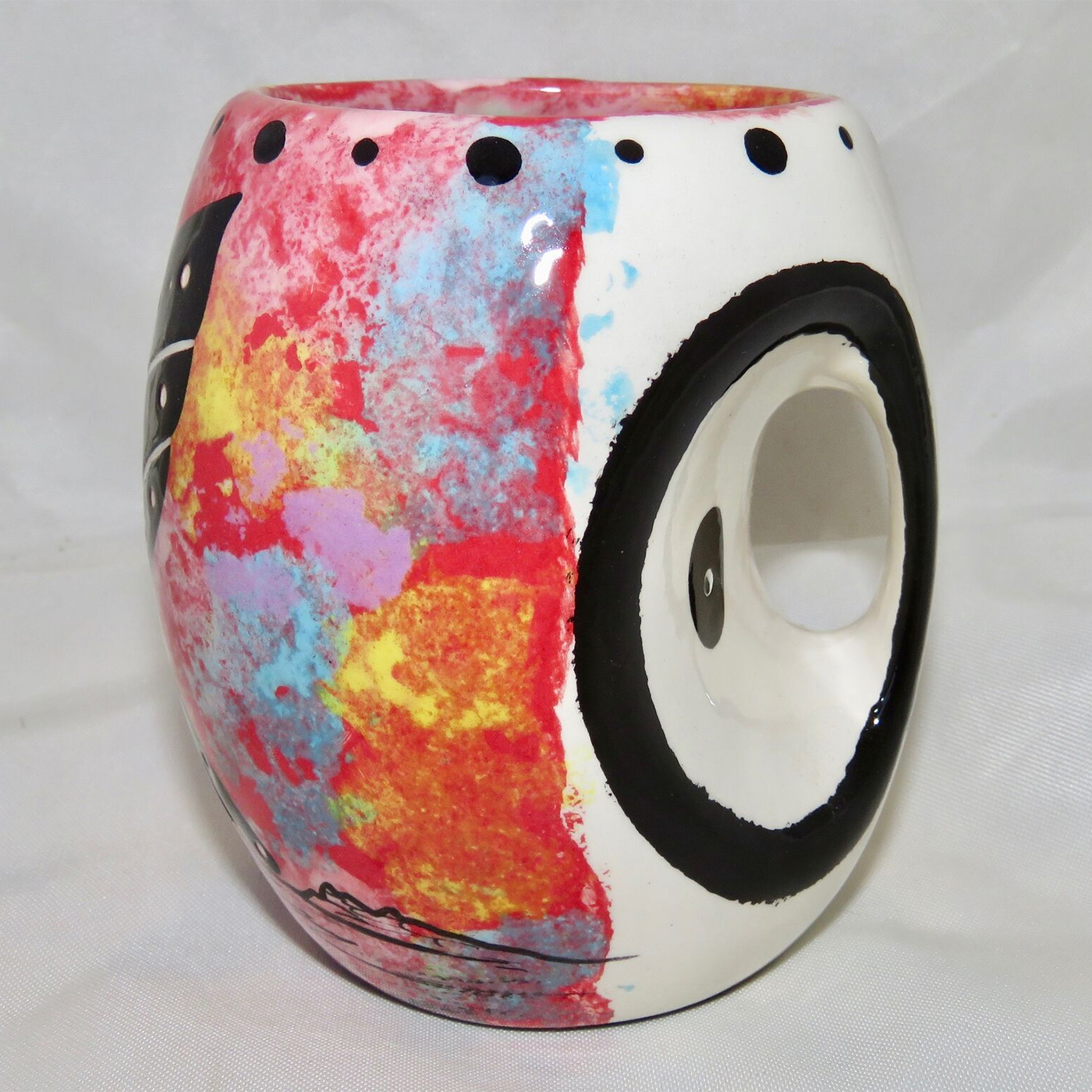 Owl Mug with Hummingbird - Image 2