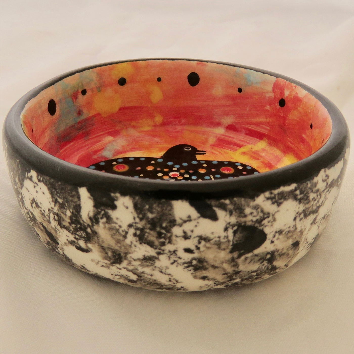 Mana Pottery little bowl featuring thunderbird