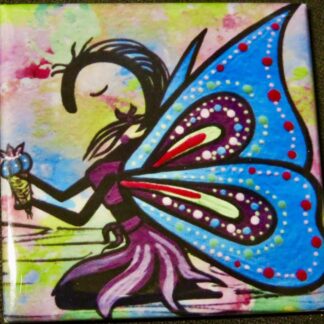 Image of Mana Pottery square magnet featuring Peyote Spirit Guardian.