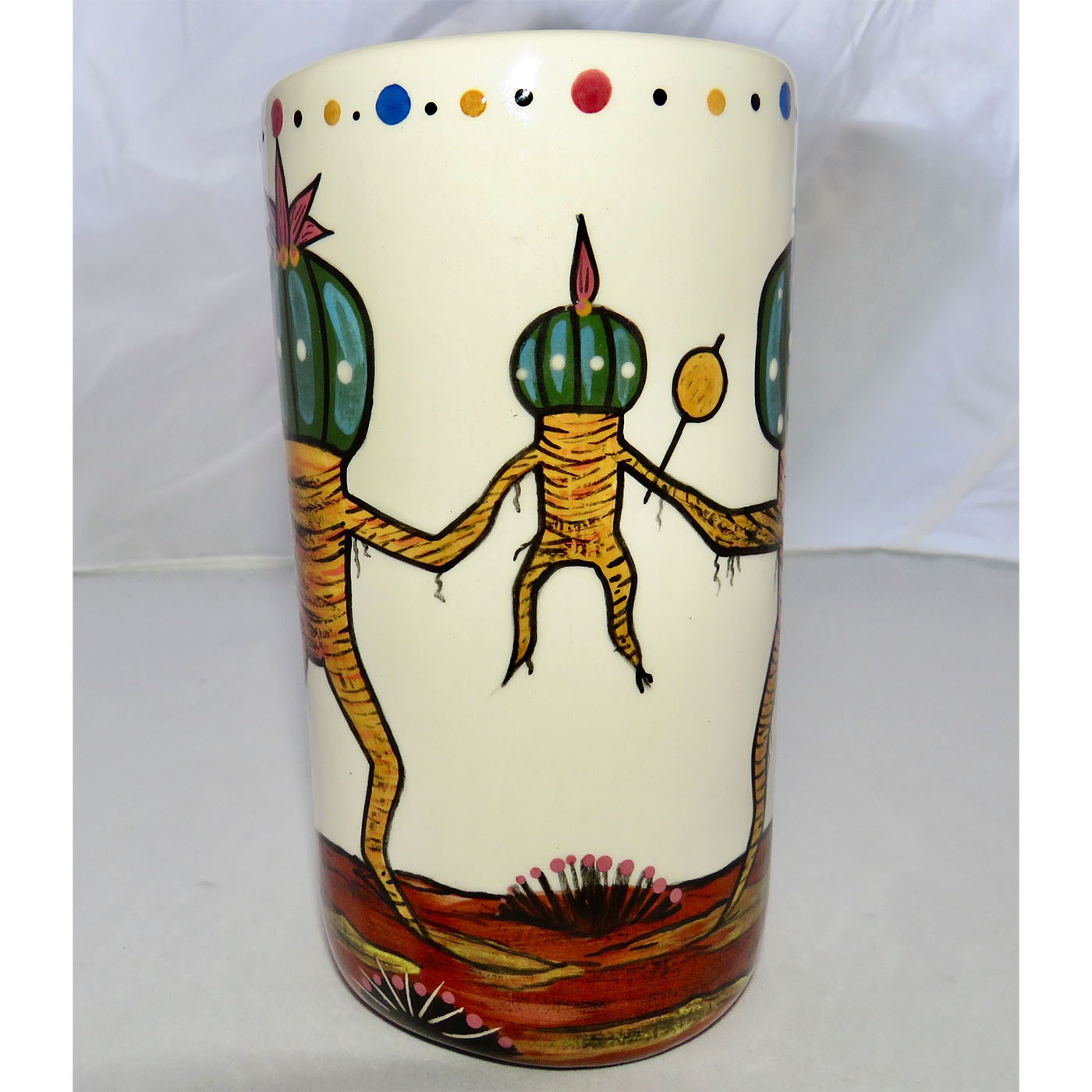 Image of Mana Pottery Tumbler-Vase featuring Peyote family.