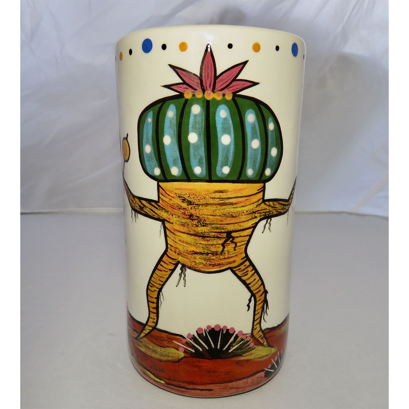 Image of Mana Pottery Tumbler-Vase featuring Peyote family.