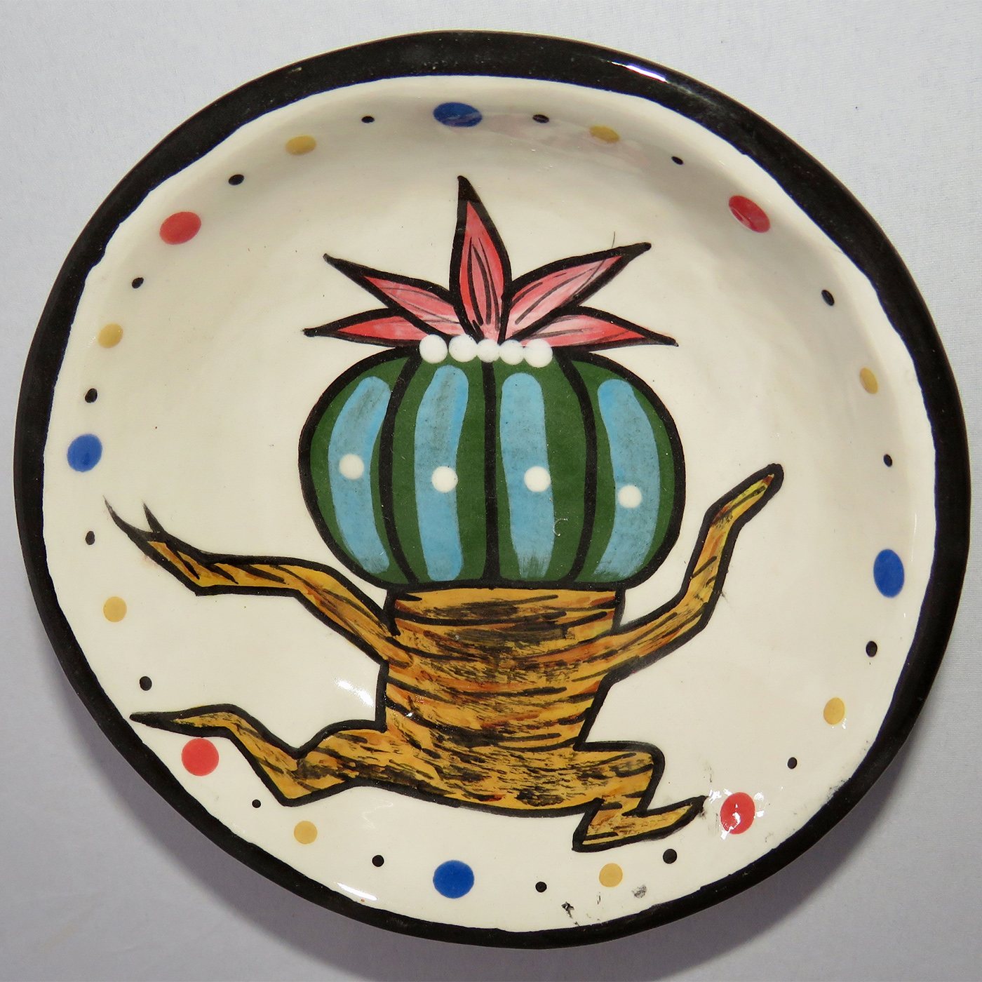 Photo of Mana Pottery Five Inch Bowl featuring Dancing Peyote.