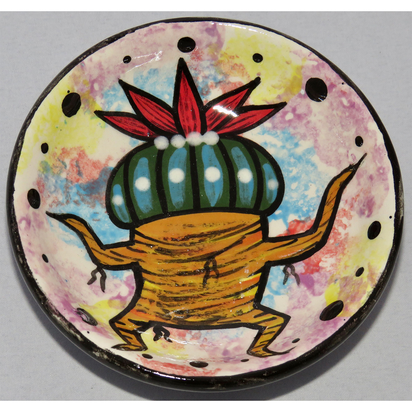 Photo of Mana Pottery Holy Bowl featuring Dancing Peyote.