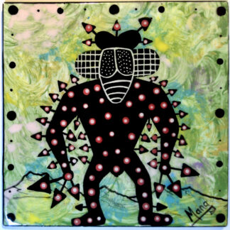 Tile with Algerian Cave Mushroom Shaman Design