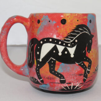 Country Cup with Horse on Rose