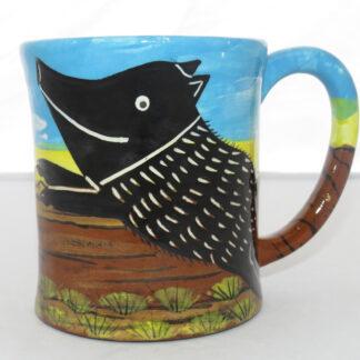 E-Mug with Javelina running in the Desert