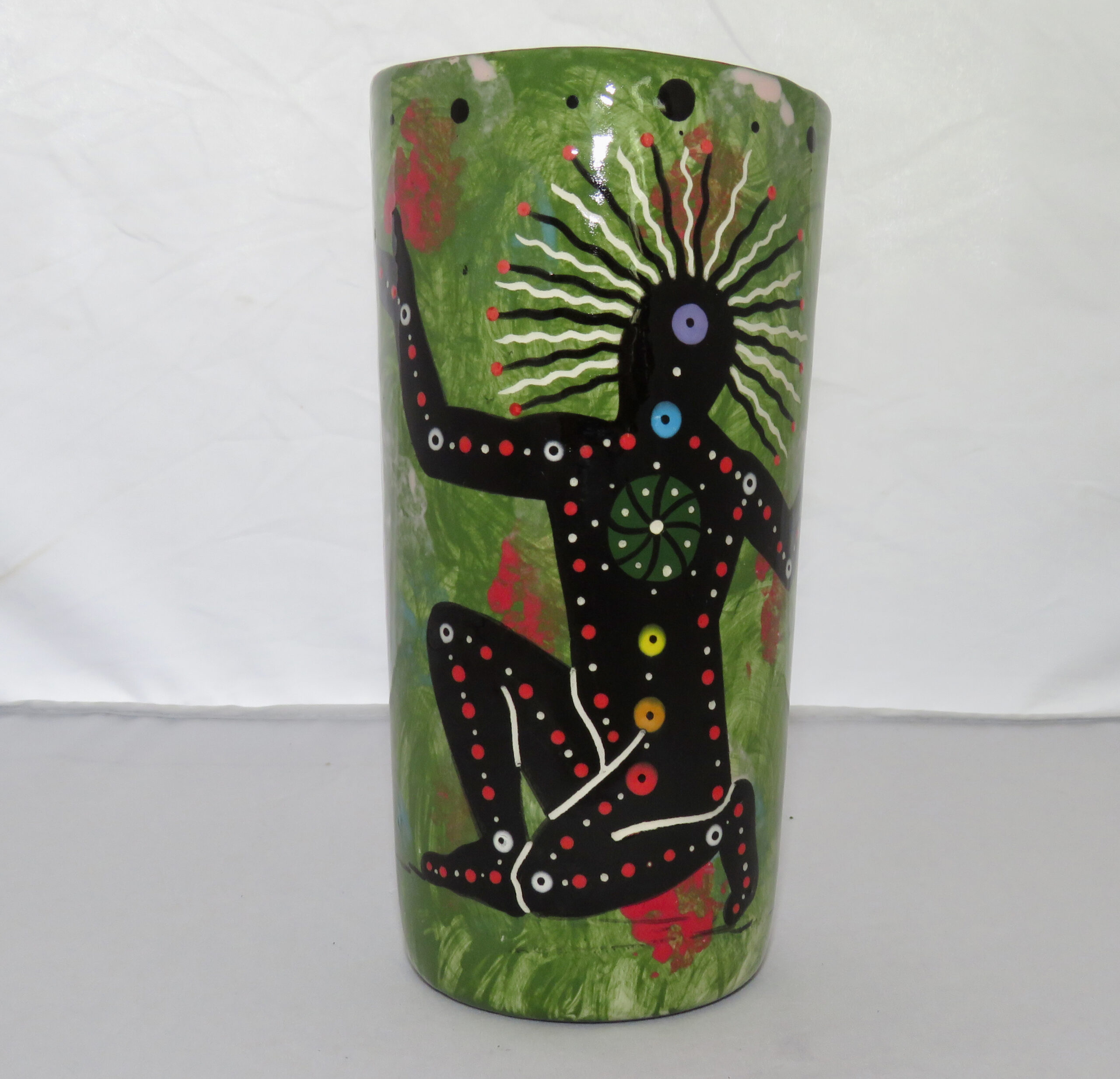 Tall Tumbler with Chakra Being on Green
