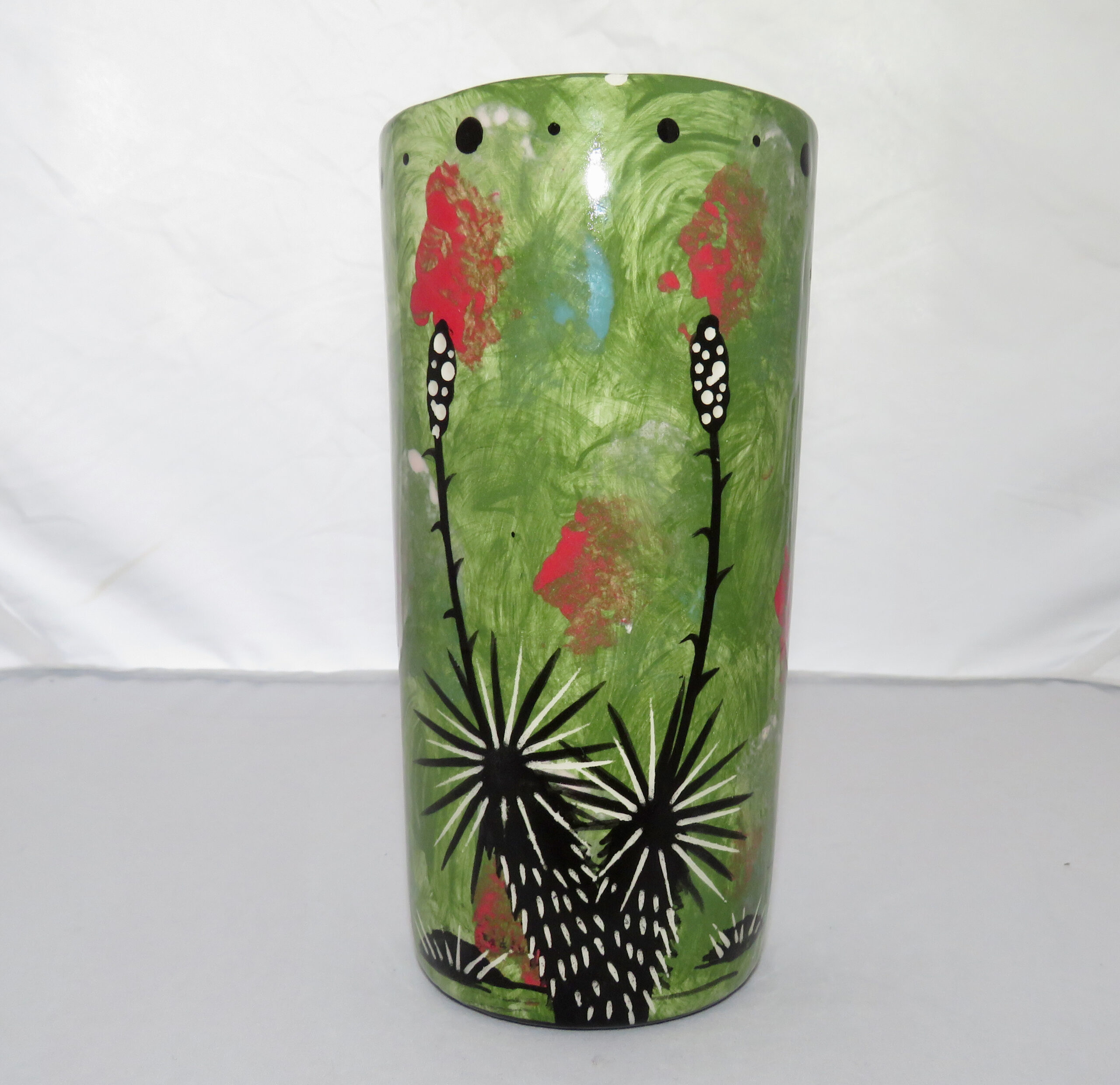 Tall Tumbler with Chakra Being on Green - Image 2