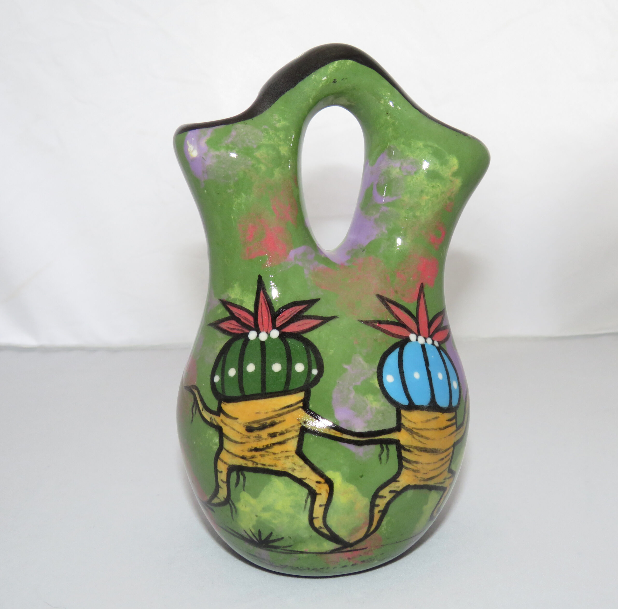 Tiny Wedding Vase with Dancing Peyote Design