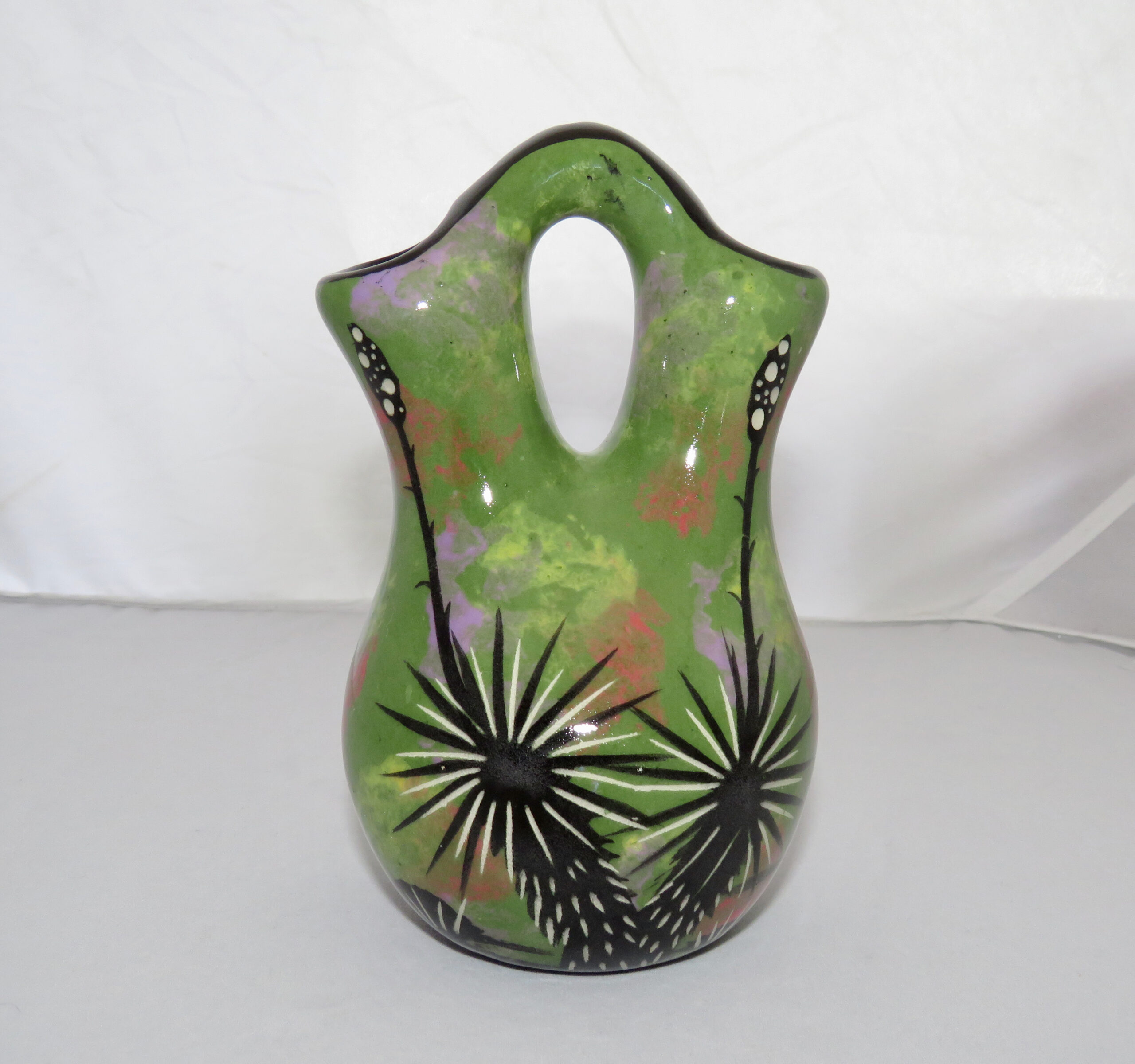 Tiny Wedding Vase with Dancing Peyote Design - Image 2